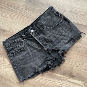 Levi's Black Distressed Women's Shorts